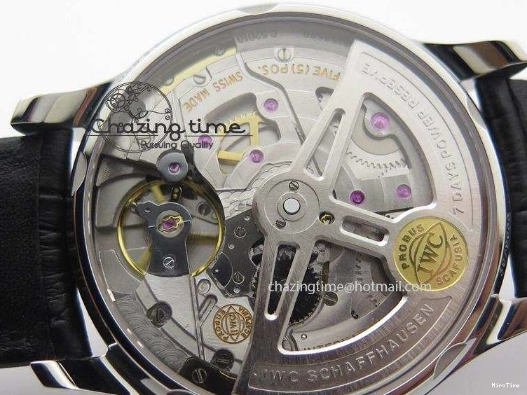 MIROTIME 0203 Portuguese Real PR IW500106 ZF 1:1 Best Edition Grey Dial On Black Leather Strap A52010 V Versatile 7306